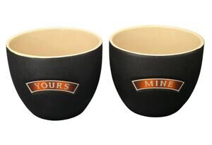 Vintage Baileys Irish Cream Yours & Mine Coffee  Cup Mugs Dessert Bowls